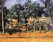 Paul Cezanne of the village after the tree painting